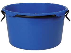 Plastová nádoba kulatá 90 l s rámem a uchy, modrá (PE) - 1
