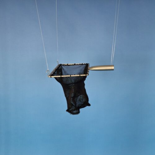 Sáček nerez 20 x 15 cm/ výplet PAD 4×4/0,6 mm černá se dnem - 1