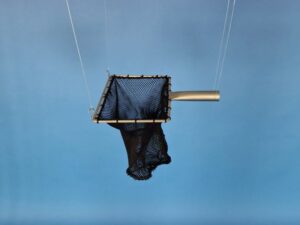 Sáček nerez 20 x 15 cm/ výplet PAD 4×4/0,6 mm černá se dnem - 1