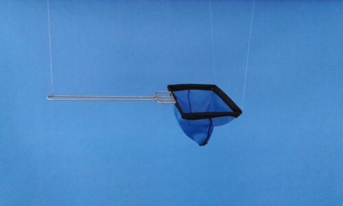 Sáček drátěný nerez 20 x 25 cm/ výplet šestibok PAD 5×3/0,6 mm modrá - 1