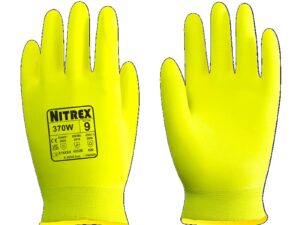 Rukavice pracovní – zateplené NITREX 370W, neon žlutá (vel. 10)