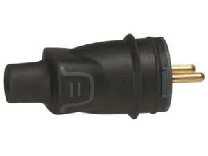 Vidlice 230V gumová černá, IP44 - 1