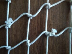 Dekorační síť ručně pletená, bavlna 100/6,0 mm přírodní - 1