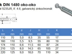 Napínák ocelového lana M8/ OKO-OKO zinkovaná ocel - 1
