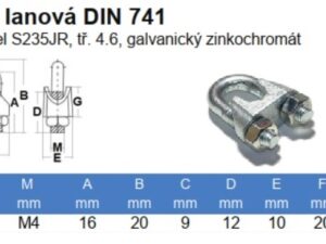 Lanosvorka pro lano 2-3 mm zinkovaná ocel - 1