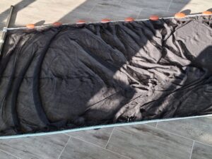 Vatka s nerezovými žezly N 4 x 1,5 m PAD 5×5/0,6 mm černá bezuzlová - 1